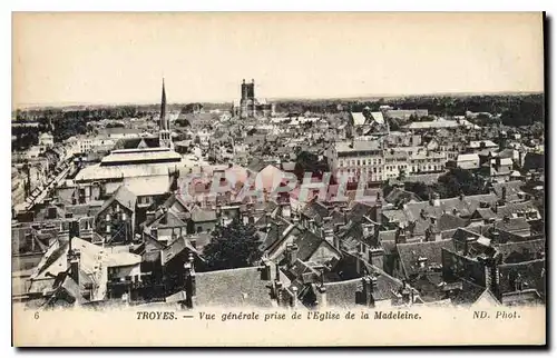 Ansichtskarte AK Troyes Vue generale prise de l'Eglise de la Madeleine