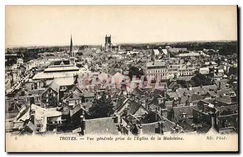 Cartes postales Troyes Vue generale prise de l'Eglise de la Madeleine