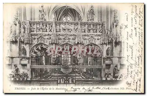 Cartes postales Troyes Jube de l'Eglise de la Madeleine