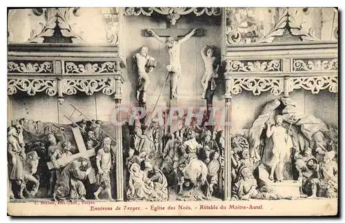 Cartes postales Environs de Troyes Eglise des Noes Retable du Maitre Autel