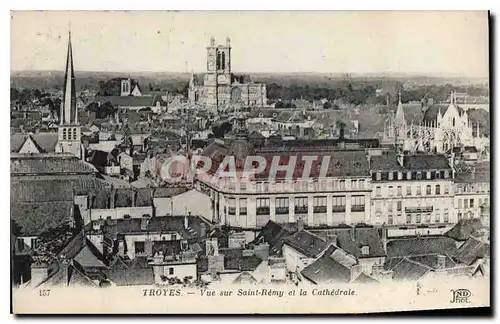 Cartes postales Troyes Vue sur Saint Remy et la Cathedrale