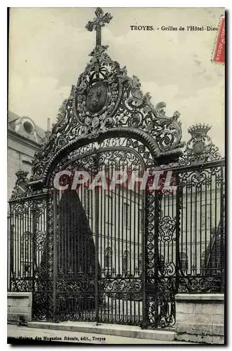 Cartes postales Troyes Grilles de l'Hotel Dieu