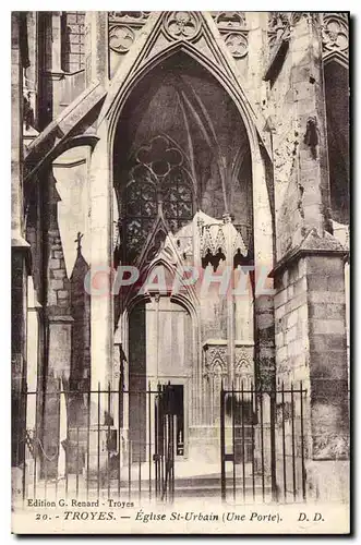 Ansichtskarte AK Troyes Eglise St Urbain Une Porte