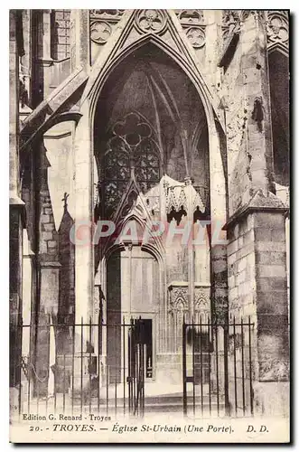 Cartes postales Troyes Eglise St Urbain Une Porte