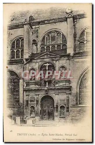 Ansichtskarte AK Troyes Aube Eglise Saint Nicolas Portail Sud