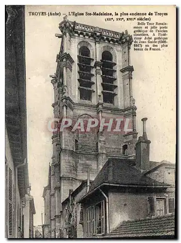 Cartes postales Troyes Aube L'Eglise Ste Madeleine la Plus Ancienne de Troyes