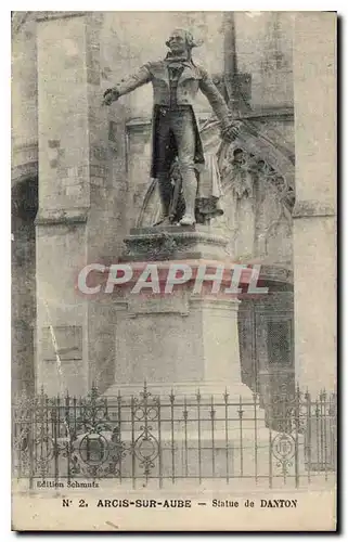 Cartes postales Arcis sur Aube Statue de Danton