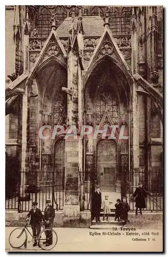 Ansichtskarte AK Troyes Eglise St Urbain Entree Cote Sud Velo Cycle