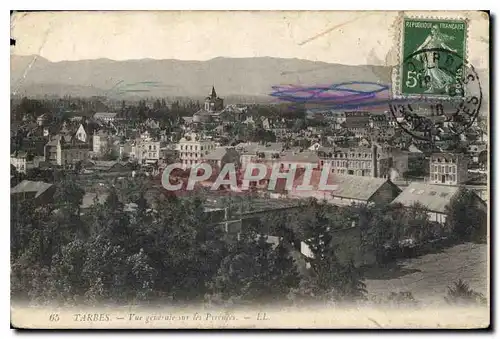 Cartes postales Tarbes Vue generale sur les Pyrenees