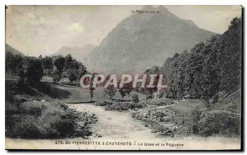 Cartes postales De Pierrefitte a Cauterets Le Gave et le Peguere