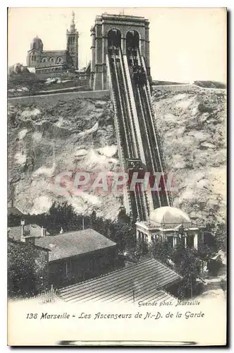 Cartes postales Marseille Les Ascenseurs de ND de la Garde