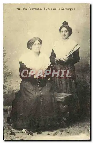 REPRO Folklore Felles En Provence types de la Camargue