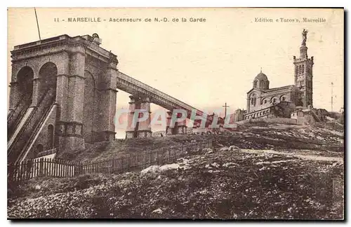 Cartes postales Marseille Ascenseurs de N D de la Garde