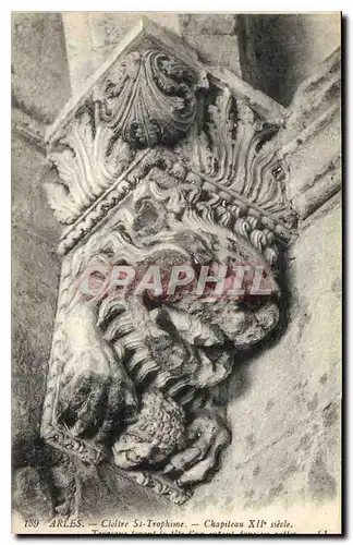 Cartes postales Arles Cloitre St Trophime Chapiteau XII siecle