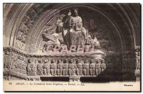 Cartes postales Arles la Cathedrale Saint Trophime Portail