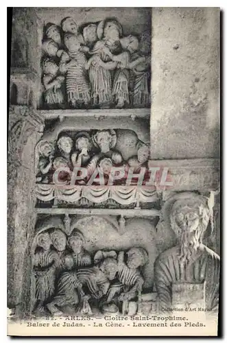 Cartes postales Arles Cloitre Saint Trophime Baiser de Judas la Cene Lavement des Pieds