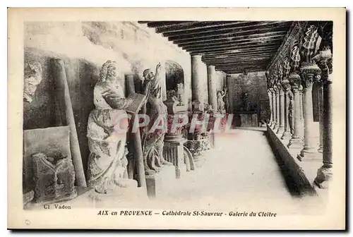 Cartes postales Aix en Provence Cathedrale St Sauveur Galerie du Cloitre