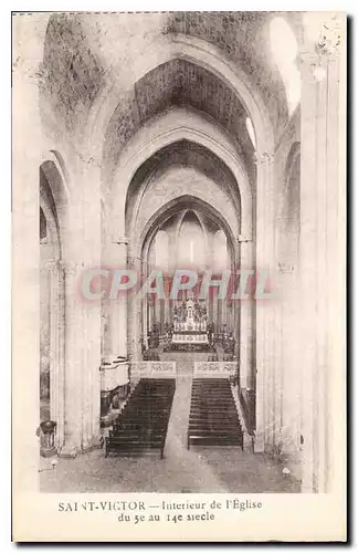 Ansichtskarte AK Saint Victor Interieur de l'Eglise du 5e au 14e siecle