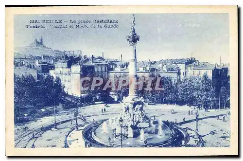 Ansichtskarte AK Marseille la Place Castellane Fontaine Cantini de N D de la Garde