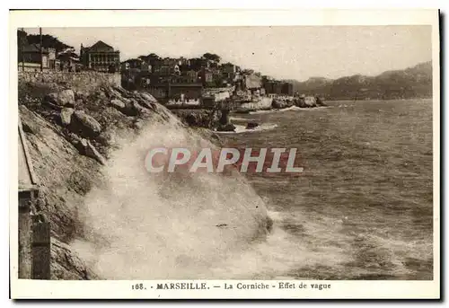 Ansichtskarte AK Marseille la Corniche Effet de Vague