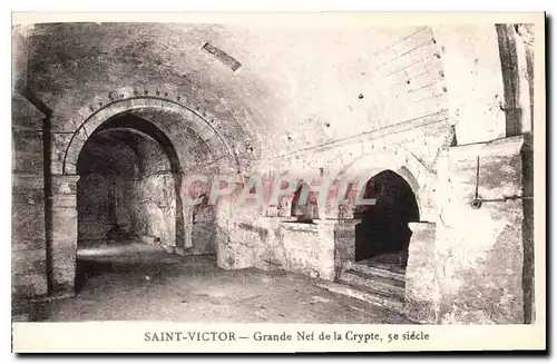 Cartes postales Saint Civtor Grande Nef de la Crypte 5e siecle