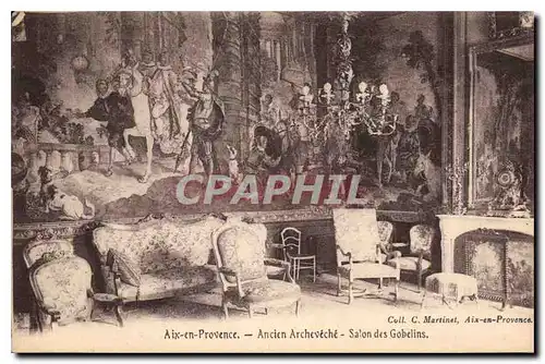 Cartes postales Aix en Provence Ancien Archeveche Salon des Gobelins