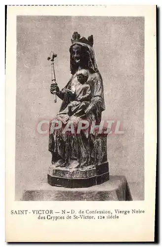 Ansichtskarte AK Saint Victor N d de Confession Vierge Noire des Cryptes de St Victor 12e Siecle