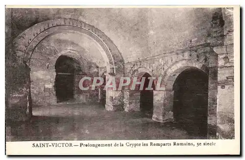 Ansichtskarte AK Saint Victor Prolongement de la Crypte les Remparts Romains 5e siecle