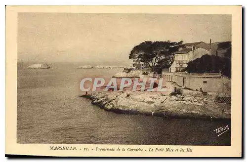 Ansichtskarte AK Marseille Promenade de la corniche le Petit Nice et les Iles