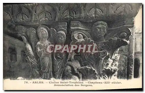 Ansichtskarte AK Arles Cloitre Saint Trophime Chapiteau XII siecle Annonciation des Bergers