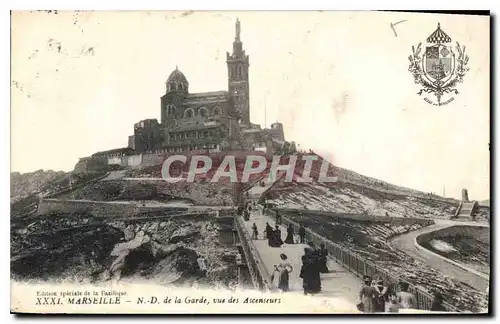 Cartes postales Marseille N D de la Garde vue des Ascenseurs