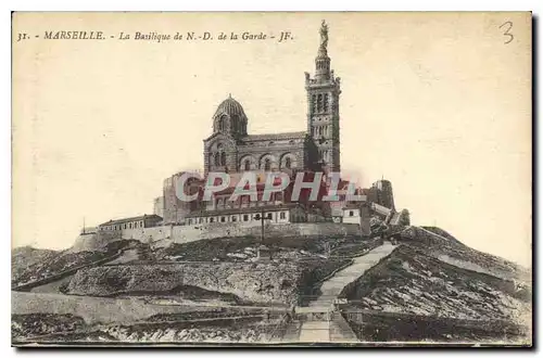 Cartes postales Marseille la Basilique de N D de la Garde