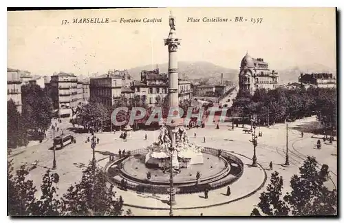 Cartes postales Marseille Fontaine Cantini Place Castellane