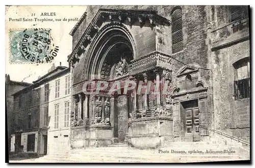Cartes postales Arles Portail Saint Trophime vue de Profil