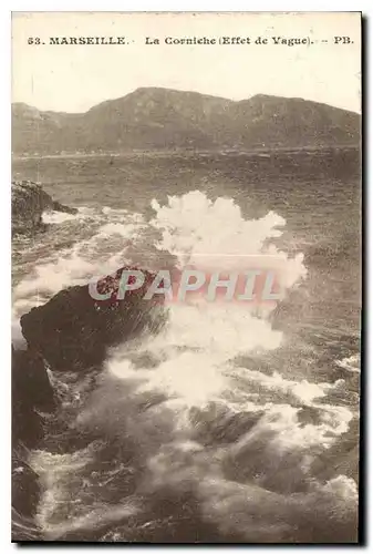 Ansichtskarte AK Marseille la Corniche Effet de Vague