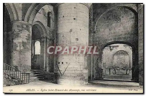 Cartes postales Arles Eglise Saint Honorat des Alyscamps vue interieur