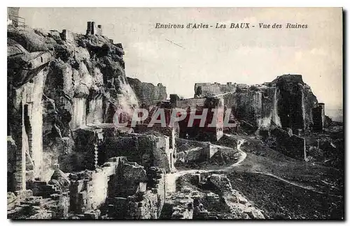 Ansichtskarte AK Environs d'Arles les Baux vue des Ruines