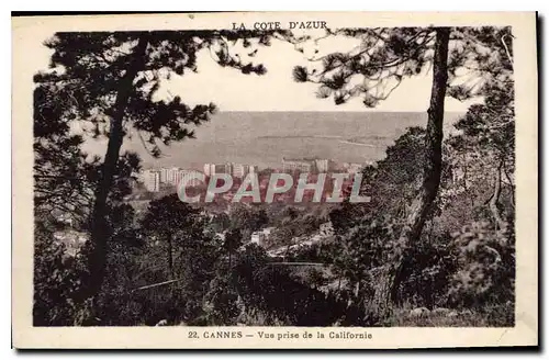 Cartes postales Cannes vue prise de la Californie