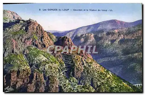 Ansichtskarte AK Les Gorges du Loup Gourdon et le Viaduc du Loup