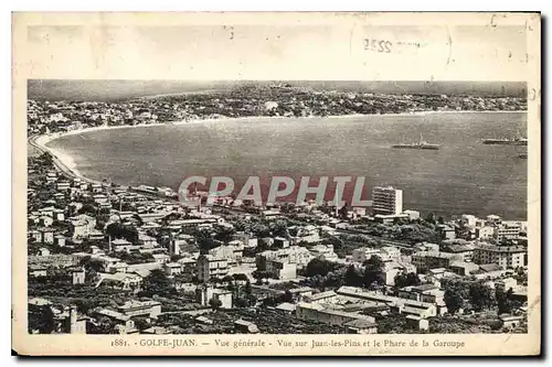 Cartes postales Golfe Juan vue generale vue sur Juan les Pins et le Phare de la Garoupe