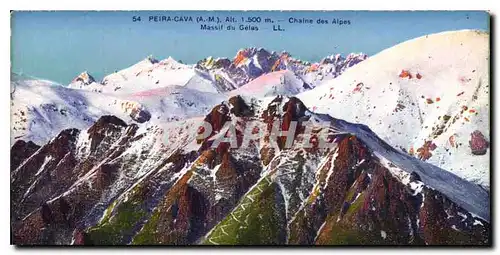 Cartes postales Peira Cava A M Chaine des Alpes Massif du Gelas