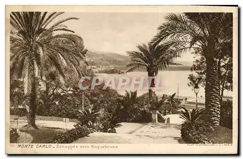 Cartes postales Monte Carlo Echappee vers Roquebrune