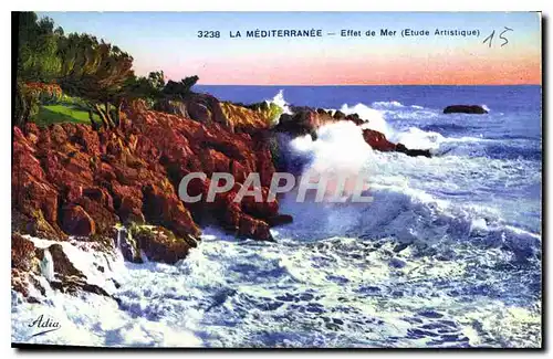 Cartes postales La Mediterranee Effet de Mer Etude Artistique