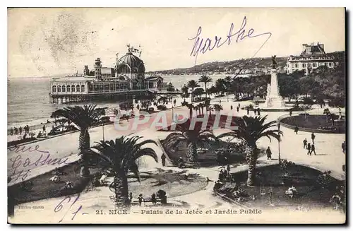 Ansichtskarte AK Nice Palais de la Jetee et Jardin public