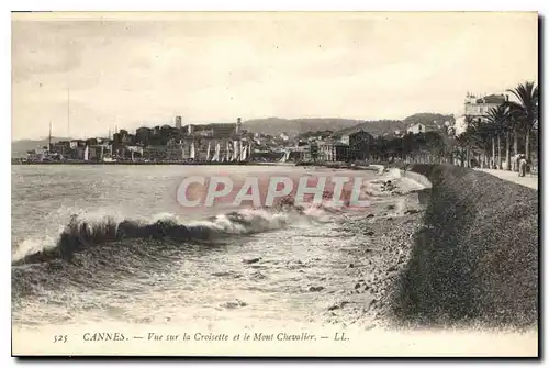 Cartes postales Cannes vue sur la Croisette et le Mont Chevalier