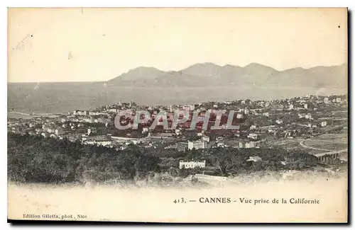 Cartes postales Cannes vue prise de la Californie