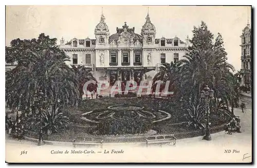 Cartes postales Casino de Monte Carlo la Facade