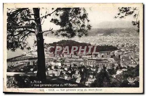 Cartes postales Nice vue generale prise du Mont Boron