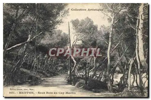 Cartes postales Menton sous Bois au Cap Martin