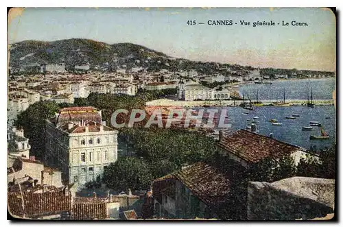 Cartes postales Cannes vue generale le Cours